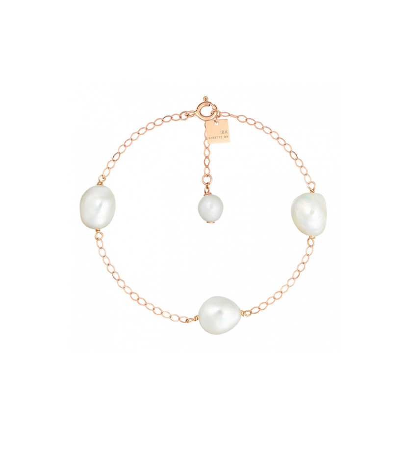 Bracelet Ginette NY bead chain perles d'eau douce