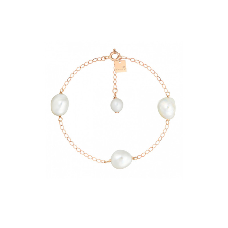 Bracelet Ginette NY bead chain perles d'eau douce