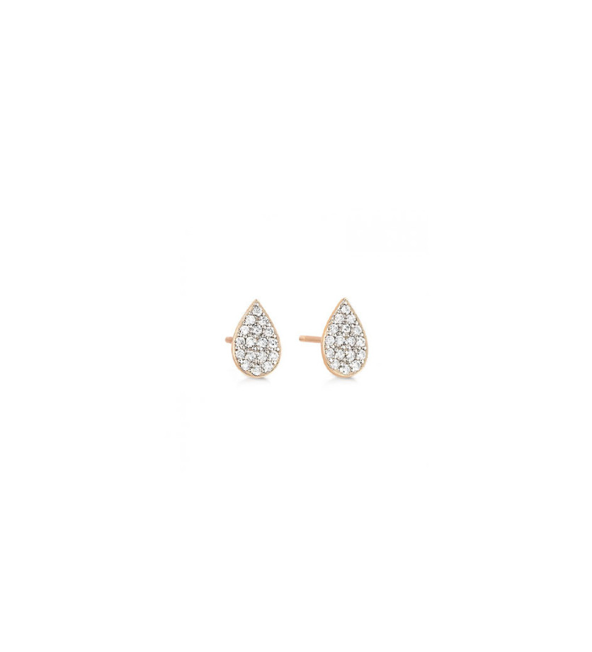 Boucles d'oreilles Ginette NY Diamond Bliss Studs or rose