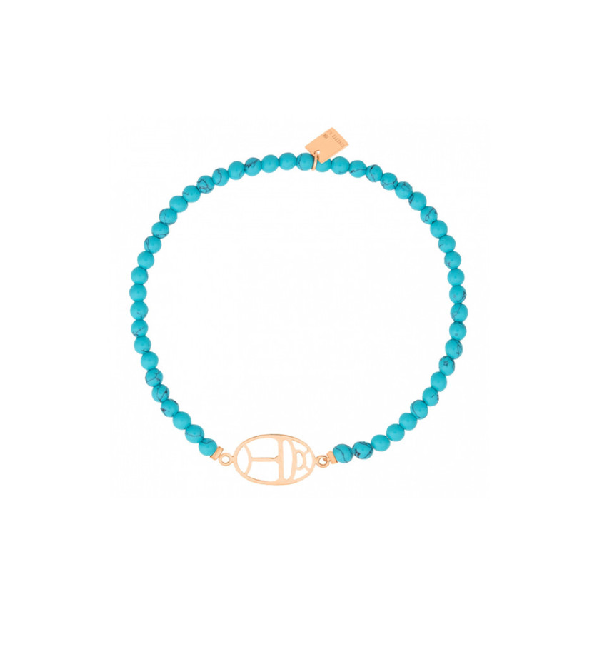 Bracelet Ginette NY Twenty Wish mini bead or rose turquoise
