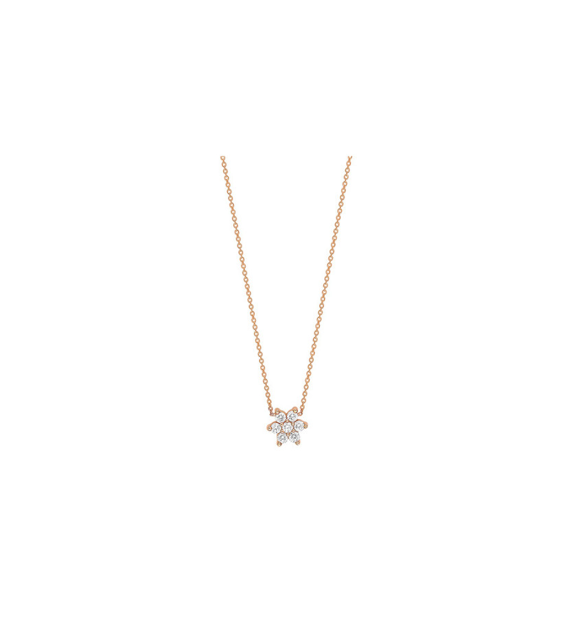 Collier Ginette NY diamond Star or rose