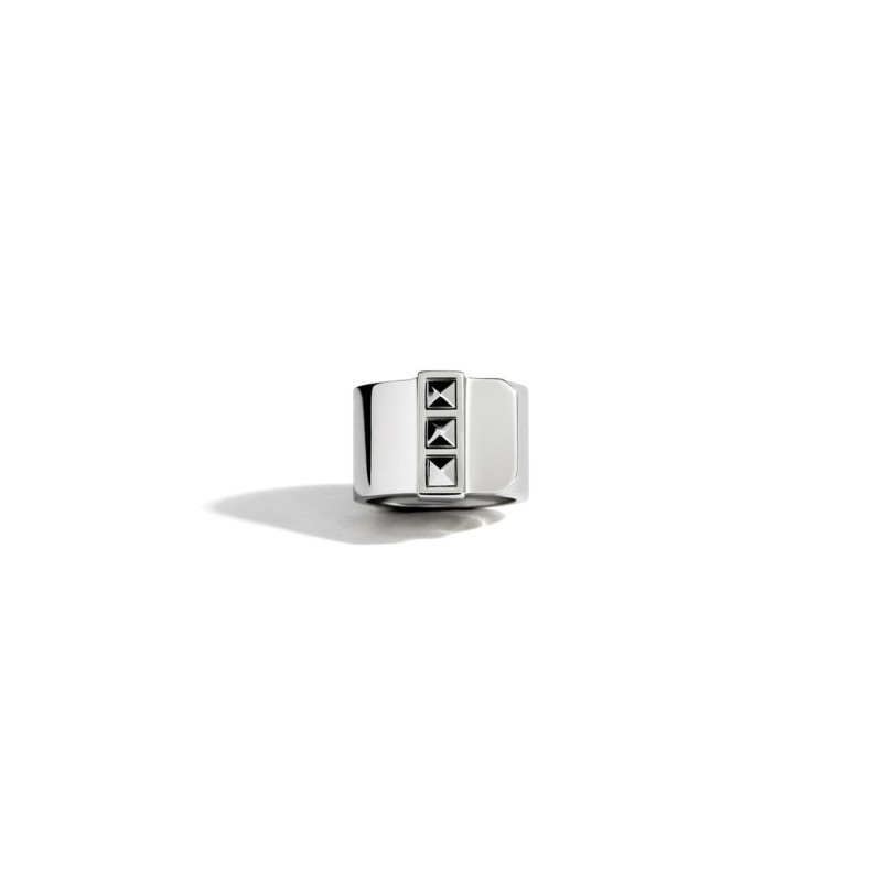 Bague Statement Pinky Rock Away 3 picots argent