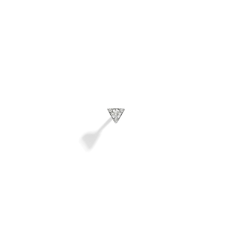Puce d'oreille Statement Anyway triangle argent diamants