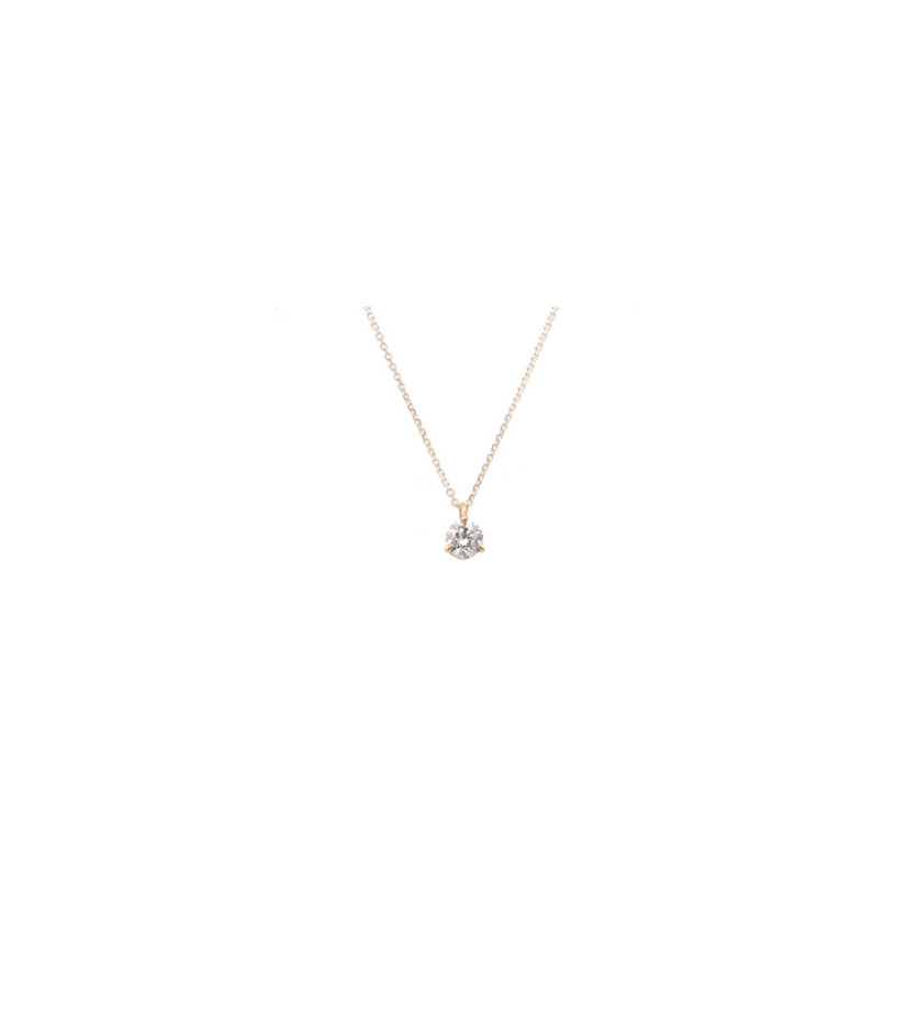 Collier solitaire Mademoiselle Frojo or jaune diamant 0.10ct