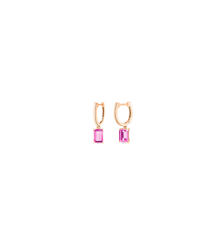 Boucles d'oreilles Ginette NY Cocktail Pink Topaz
