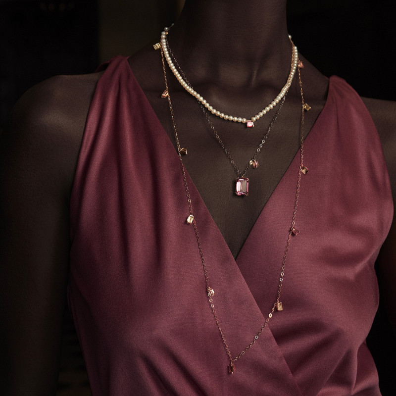 Collier Ginette NY  Mini Cocktail Pearl and Pink Topaz