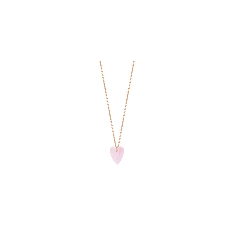 Collier Ginette NY Angèle mini pink quartz heart