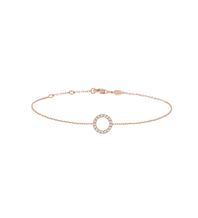 Bracelet Djula cercle or rose diamants
