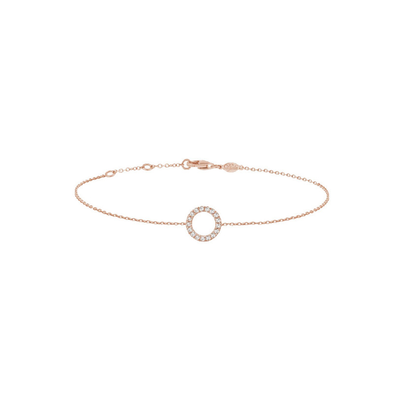 Bracelet Djula cercle or rose diamants