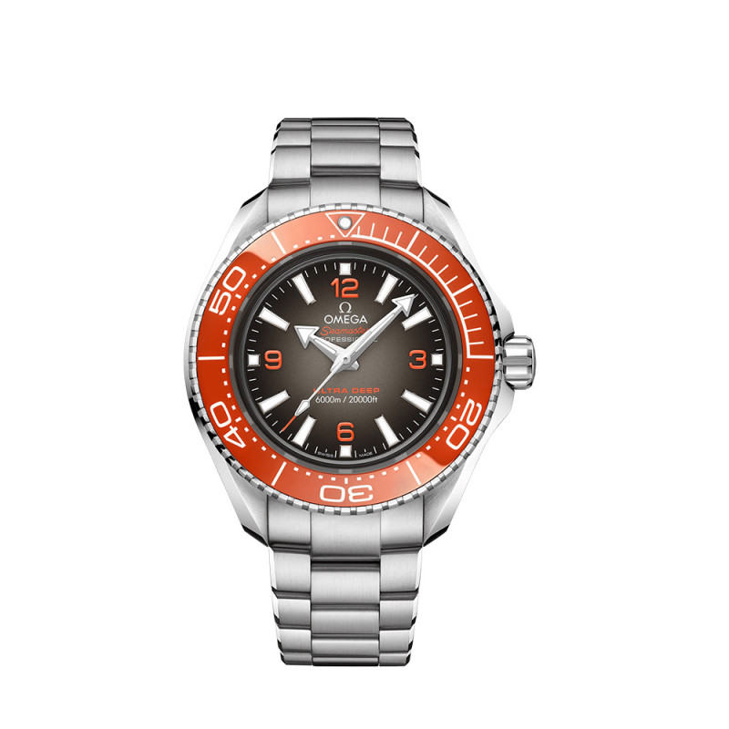 Montre Omega Seamaster Planet Ocean Ultra Deep automatique cadran gris bracelet O-MEGASTEEL 45,5mm