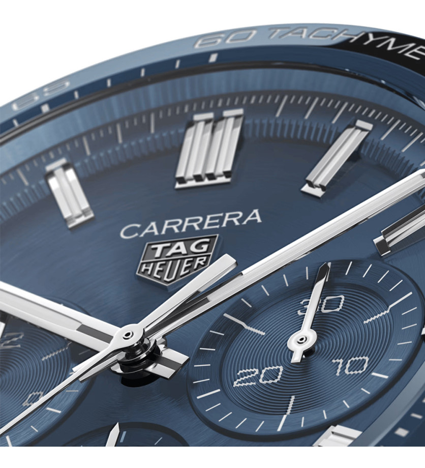 Montre TAG Heuer Carrera Chronographe Cadran bleu Bracelet en acier 44 mm