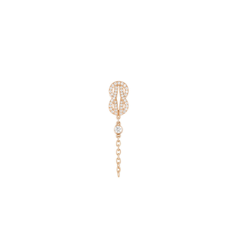 Boucle d'oreille Fred Chance Infinie or rose diamants