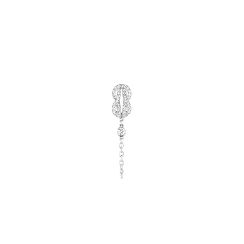 Boucle d'oreille Fred Chance Infinie or blanc diamants