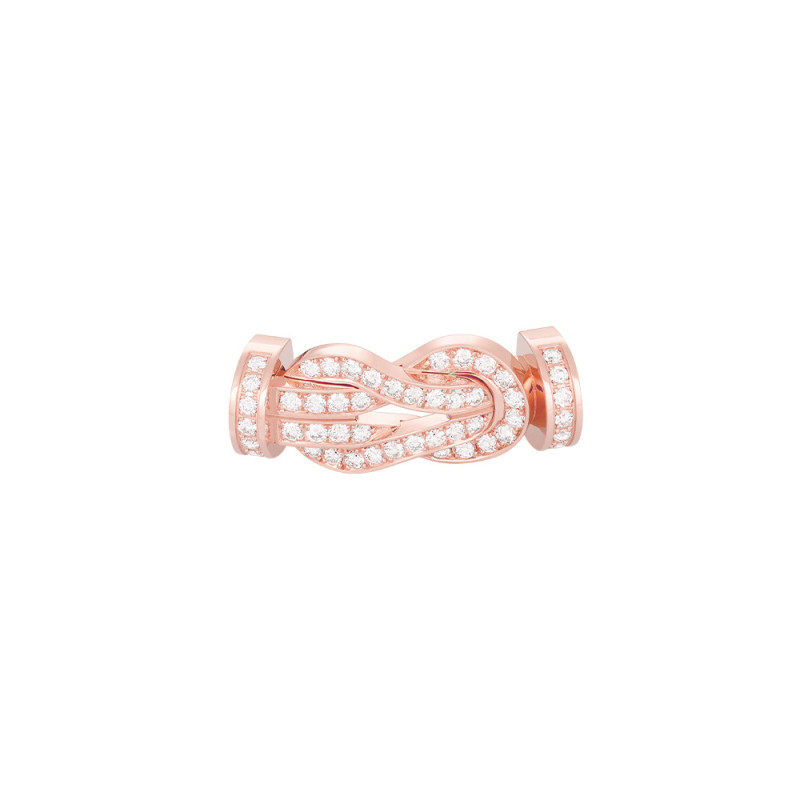 Boucle Fred Chance Infinie or rose full pavée diamants GM