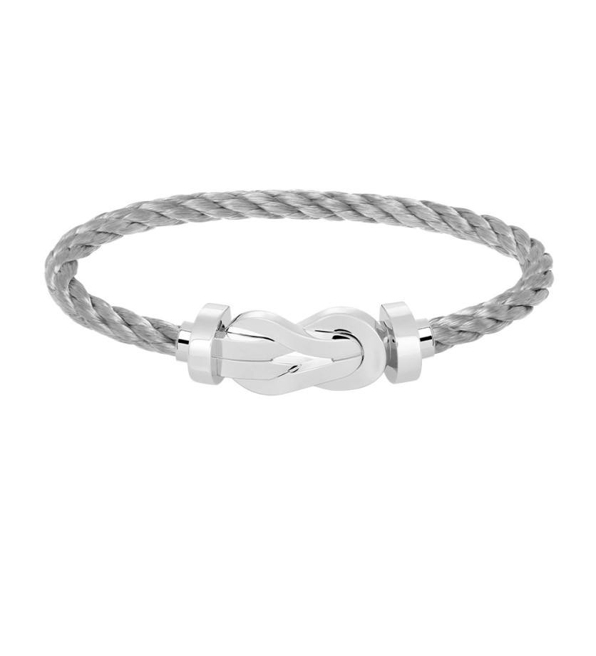 Boucle Fred Chance Infinie or blanc GM