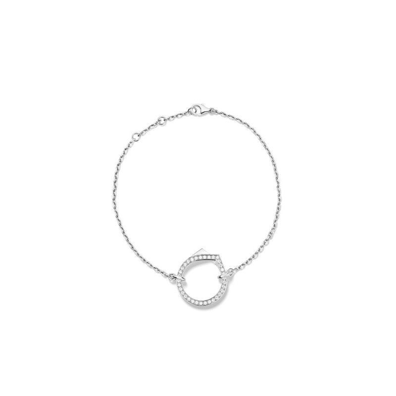 Bracelet chaîne Repossi Antifer or blanc diamants