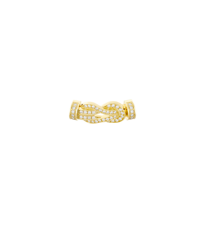 Boucle Fred Chance Infinie or jaune full pavée diamants MM