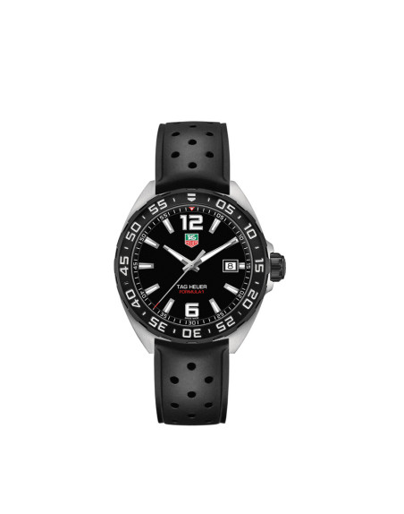 Montre TAG Heuer Formula 1 Quartz Cadran noir Bracelet en caoutchouc noir 41mm