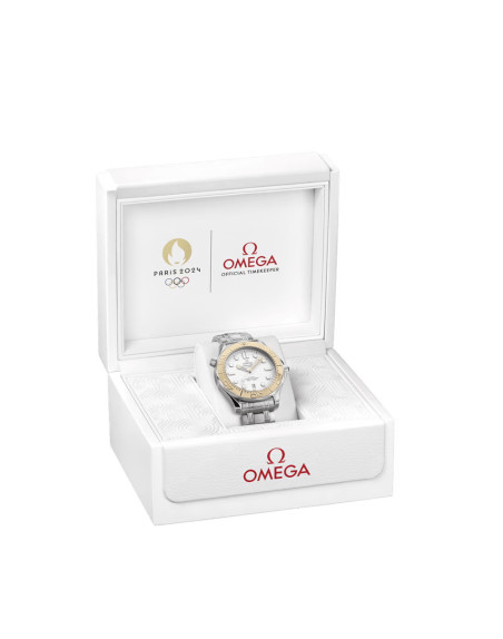 Montre Omega Seamaster Diver 300M Paris 2024 Co-Axial Master Chronometer cadran blanc bracelet acier 42 mm