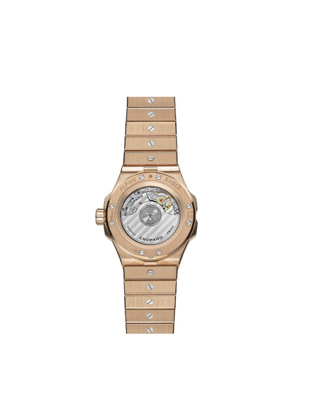 Montre Chopard Alpine Eagle XS automatique cadran gris bracelet or rose éthique 33mm