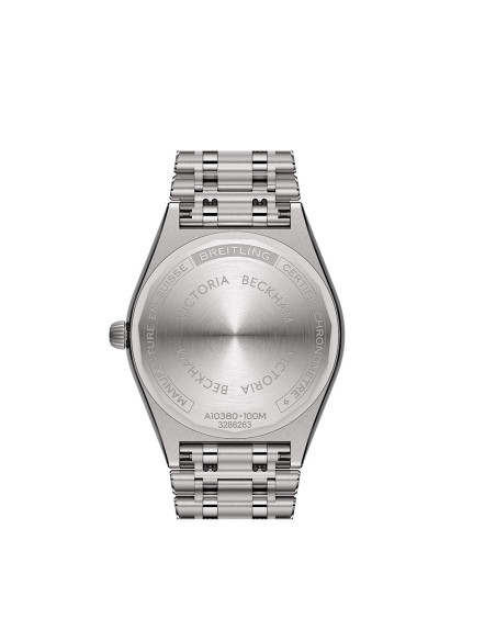 Montre Breitling Chronomat x Victoria Beckham automatique cadran gris bracelet rouleaux acier 36 mm