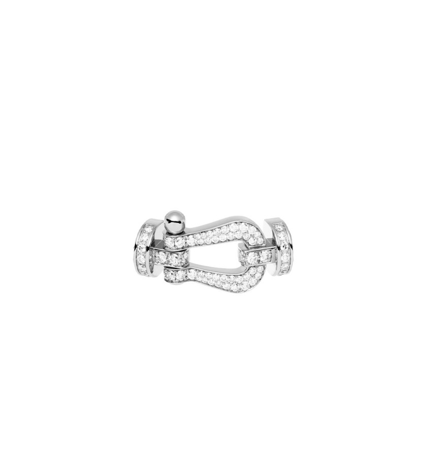 Manille Fred Force 10 or blanc full pavé diamants GM