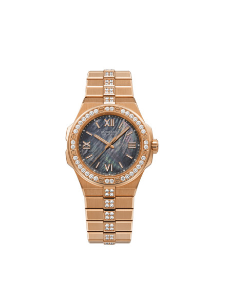 Montre Chopard Alpine Eagle XS automatique or rose cadran nacre grise bracelet or rose diamants 36mm