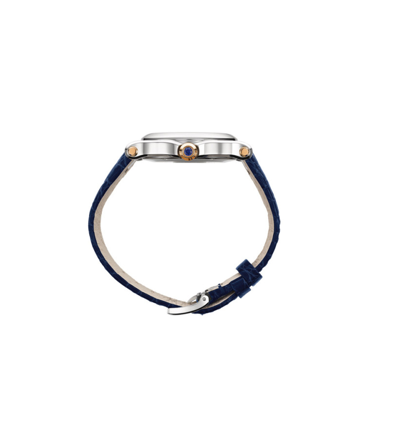 Montre Chopard Happy Sport cadran bleu et diamants bracelet alligator bleu 36mm