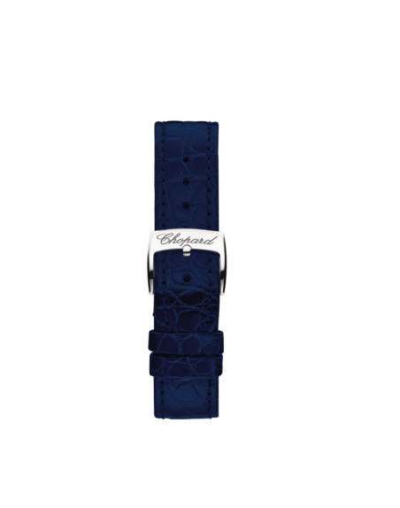 Montre Chopard Happy Sport cadran bleu et diamants bracelet alligator bleu 36mm