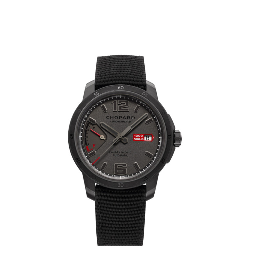 Montre Chopard Mille Miglia automatique cadran gris bracelet caoutchouc noir 43 mm
