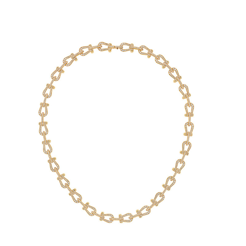 Collier Fred Force 10 or jaune full pavé diamants