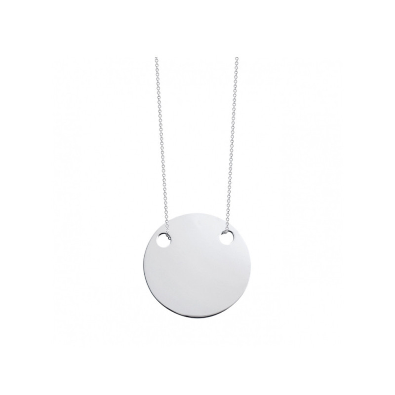 Collier Ginette NY Baby Disc Or Blanc