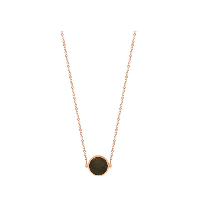 Collier Ginette NY Mini Ever or rose obsidienne dorée
