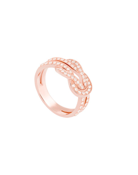 Bague Fred Chance Infinie or rose full pavé diamants