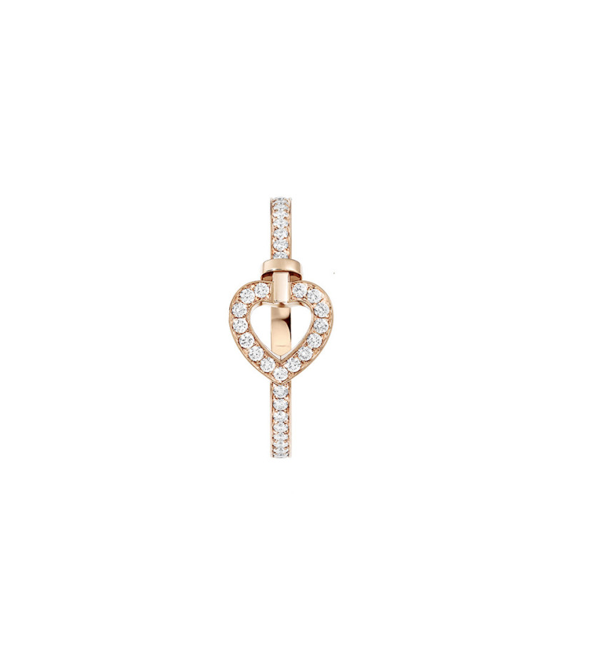 Bague Fred Pretty Woman or rose full pavé diamants