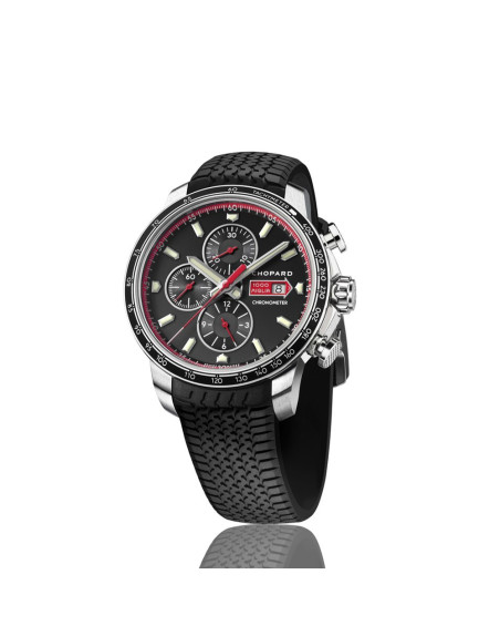 Montre Chopard Mille Miglia automatique cadran noir bracelet en caoutchouc noir 44mm