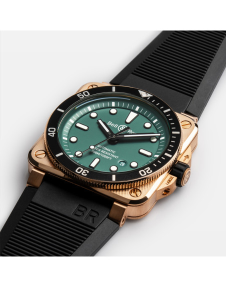 Montre Bell & Ross BR03-92 Diver Black & Green Bronze Édition limitée 42mm