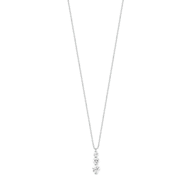 Collier Mademoiselle Frojo Trilogie or blanc diamant