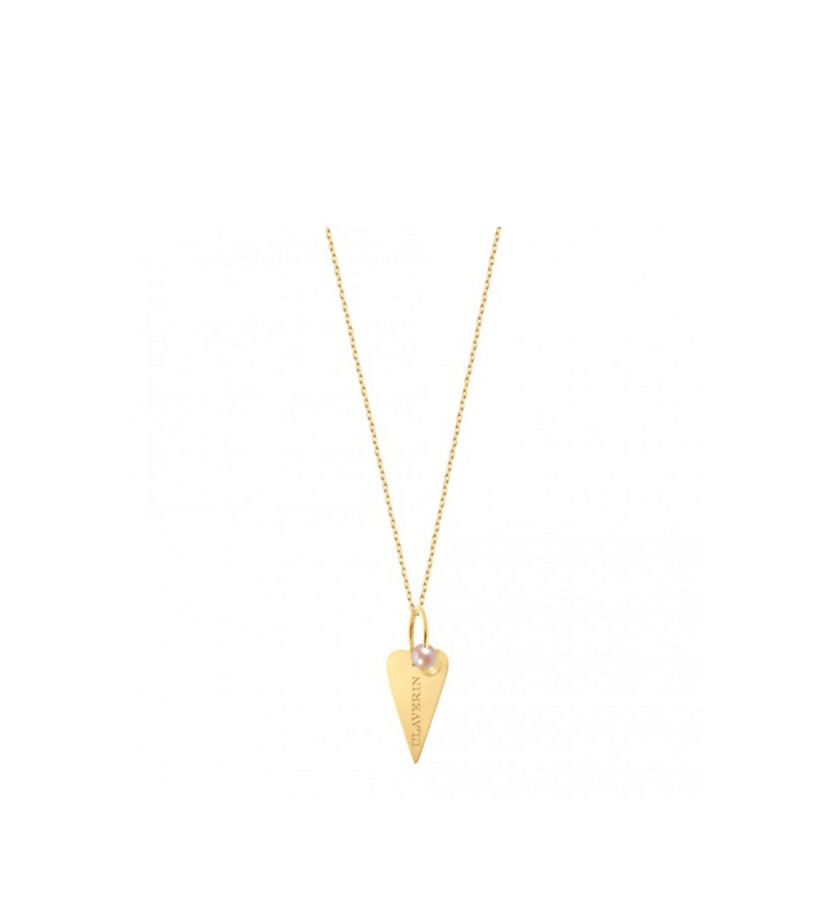 Collier Claverin Kiss Trust or jaune perle blanche