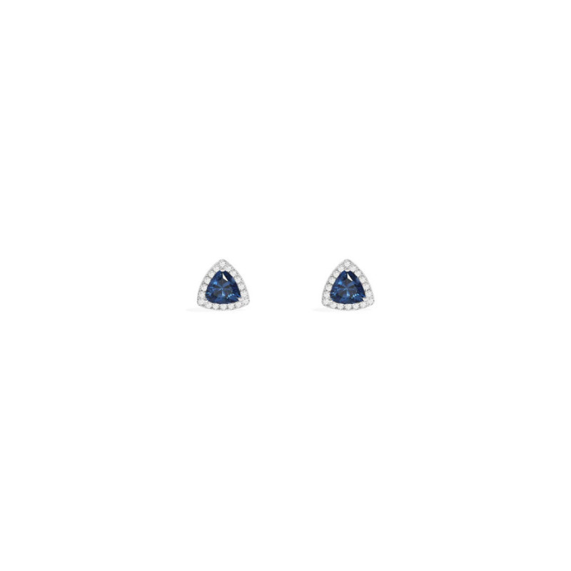Boucles d'Oreilles APM Monaco Printemps bleu triangle