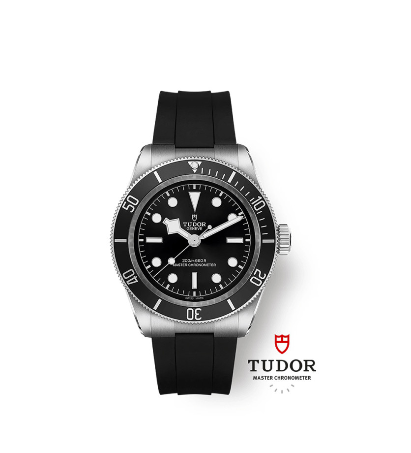 Montre Tudor Black Bay automatique cadran noir bracelet caoutchouc noir 41 mm