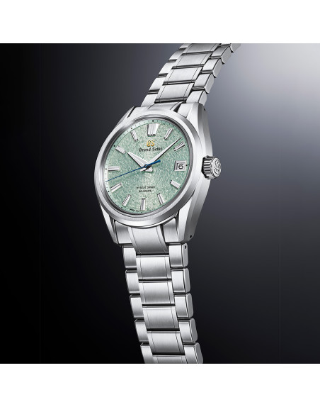 Montre Grand Seiko Evolution 9 "Genbi Valley" Hi-Beat 36000 automatique cadran vert bracelet acier 40 mm