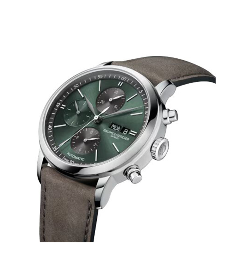 Montre Baume & Mercier Classima automatique cadran dark green bracelet acier 42mm