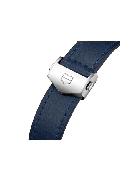 Montre TAG Heuer Carrera Chronograph Tourbillon automatique cadran bleu bracelet cuir bleu 42 mm